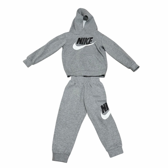 Nike Other - Nike Toddler Boys Fleece Pullover Hoodie & Joggers Set | Grey | Size 4T